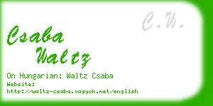 csaba waltz business card